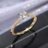 Trendy Rose Gold Silver Color Fashion Engagement Rings for Women Wedding Party Gift Drop Shipping Jewelry R527