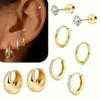 8pcs Hypoallergenic Thick Earrings Cartilage Jewelry Set