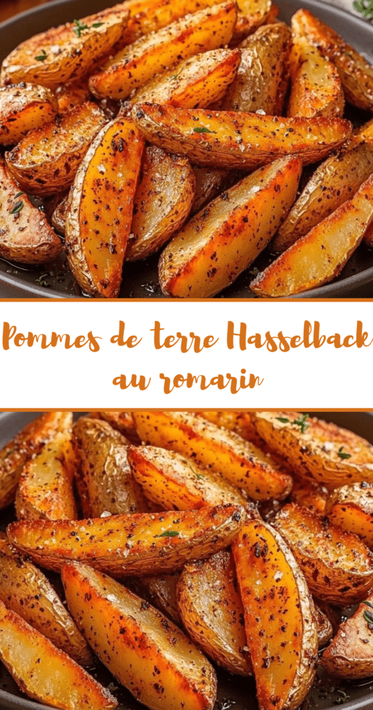 Pommes de terre Hasselback croustillantes au romarin cuites au four