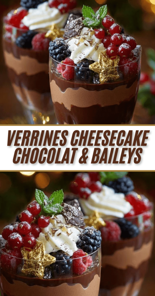 Verrines Cheesecake Chocolat & Baileys