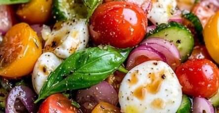 Salade tomates–mozza