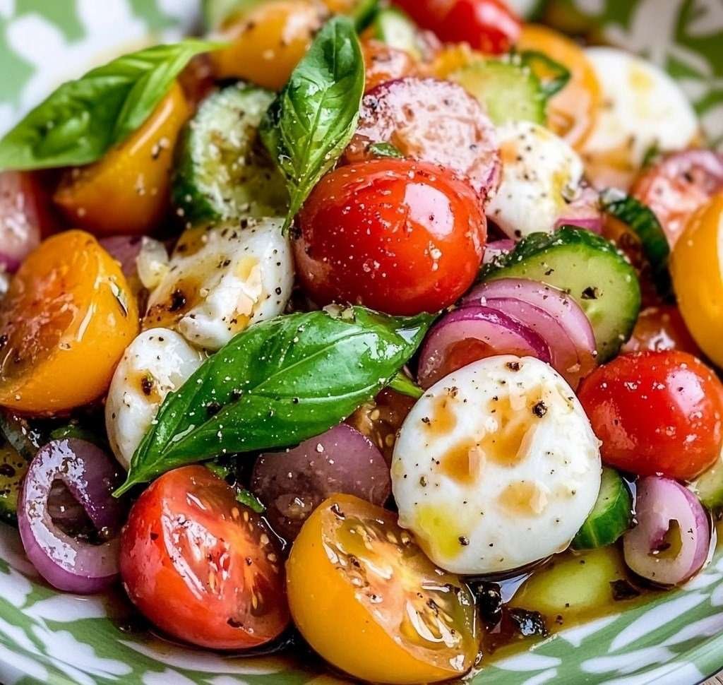 Salade tomates–mozza