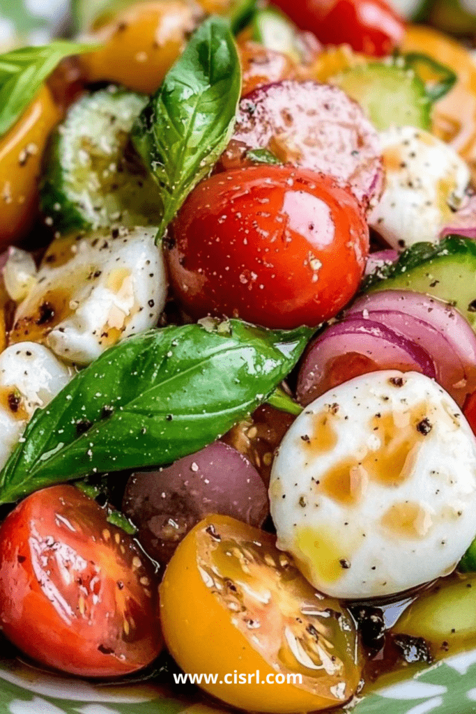 Salade tomates–mozza